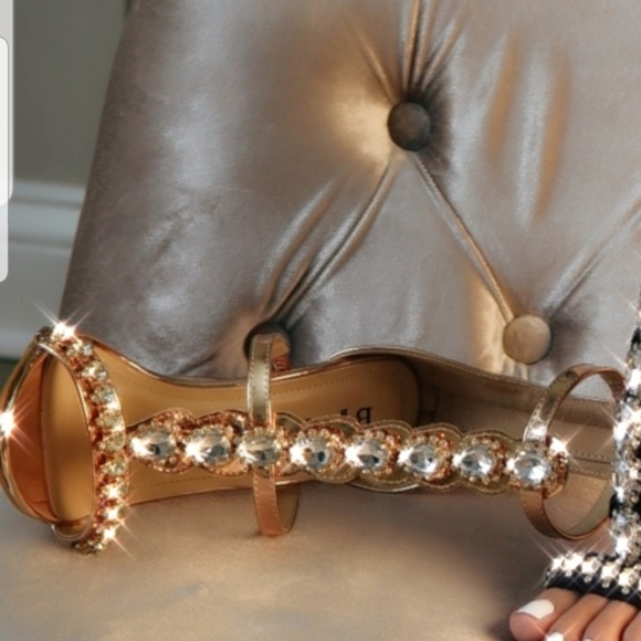 Gold heel with faux diamonds Glam - Picture 3 of 9